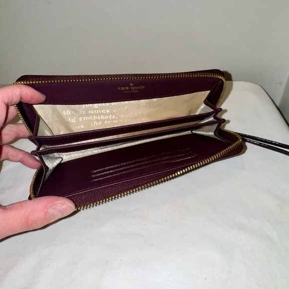 Kate Spade Deep Purple Wristlet Wallet - Picture 4 of 4